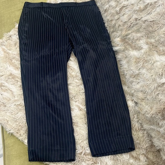 Women’s Satin Navy Pants - Picture 1 of 5